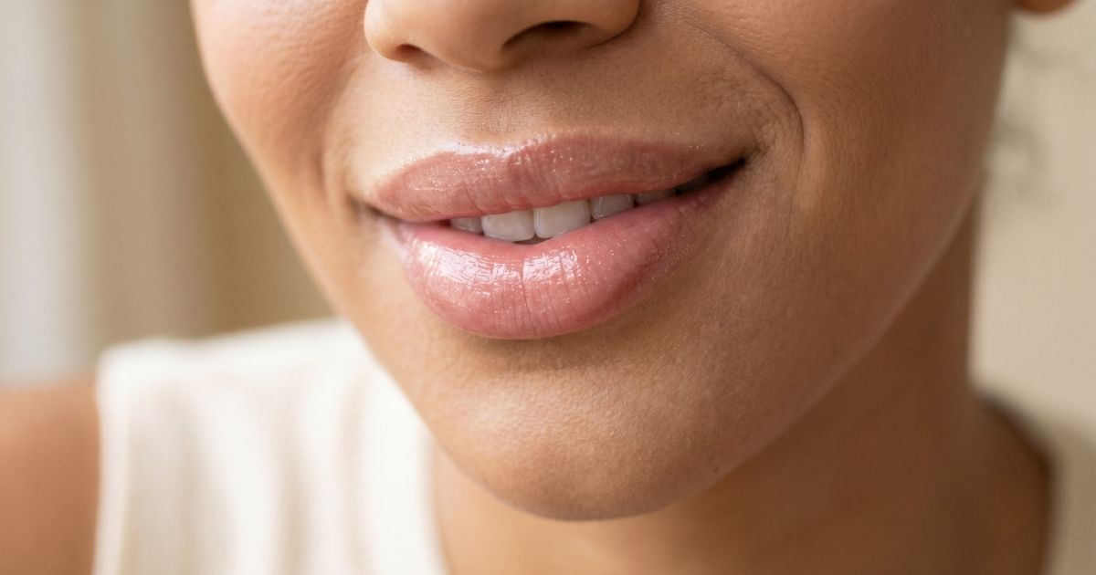 Lip plumper gloss on lips, illustrating whether lip plumpers are safe and how they work